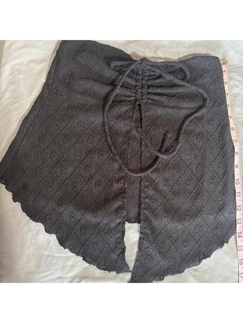Electric Women's Black and Grey Crop-top